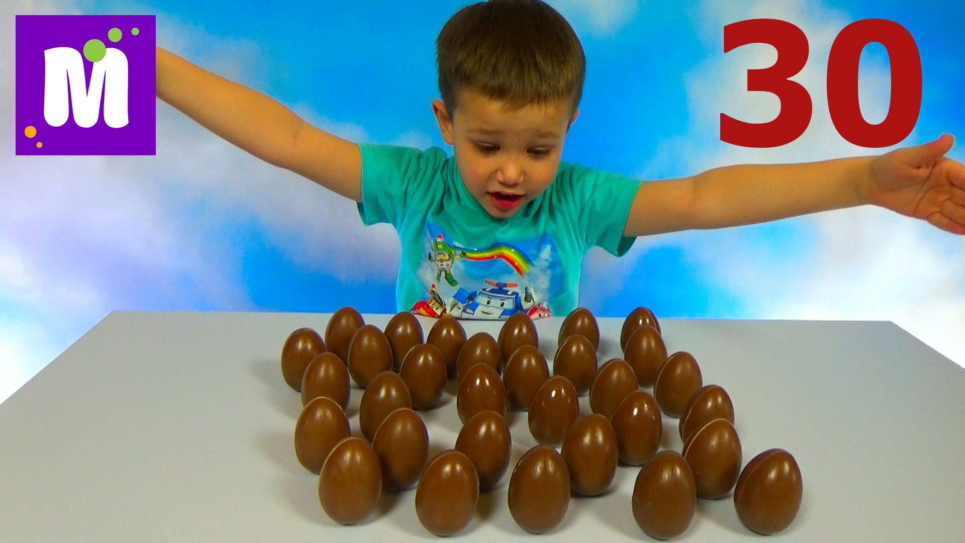 30 шоколадных яиц с игрушками открываем игрушки из разных коллекций Kinder  Surprise - Катя и Макс